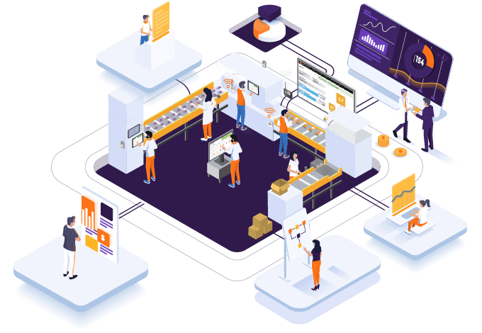 AI in manufacturing representation.