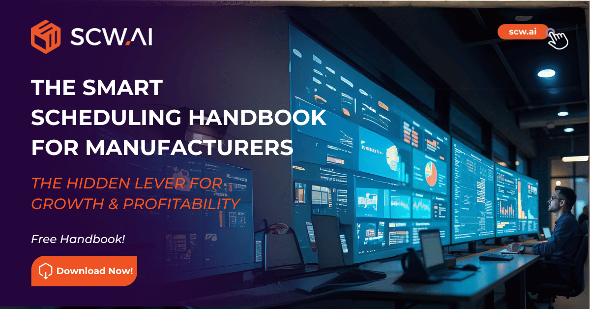 Image is the banner for Smart Scheduling for Manufacturers handbook.
