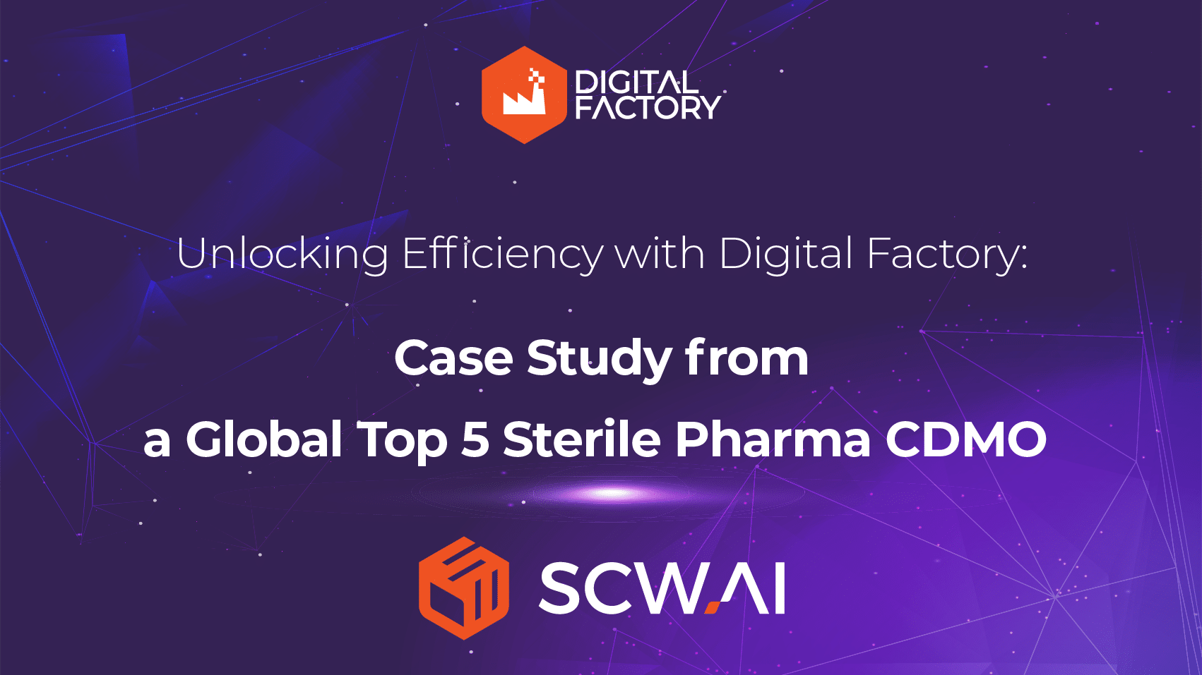 Image is the banner of pharma CDMO case study post of SCW.AI.
