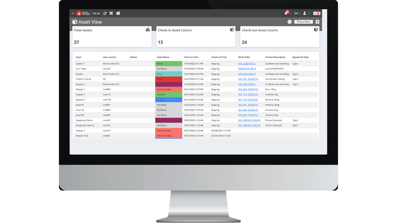 Image shows main capabilities of SCW.AI's Asset Tracker.