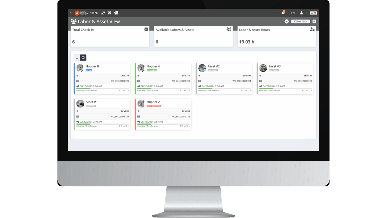 Image shows asset view report of Asset Tracker.