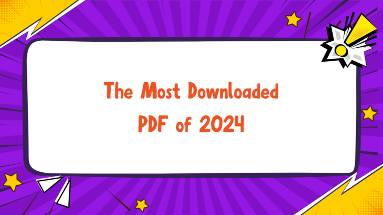 Image represents the most downloaded PDF of 2024.