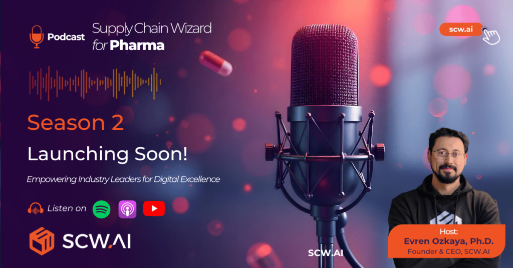 Image is the banner of SCW for pharma podcast Season 2 news.