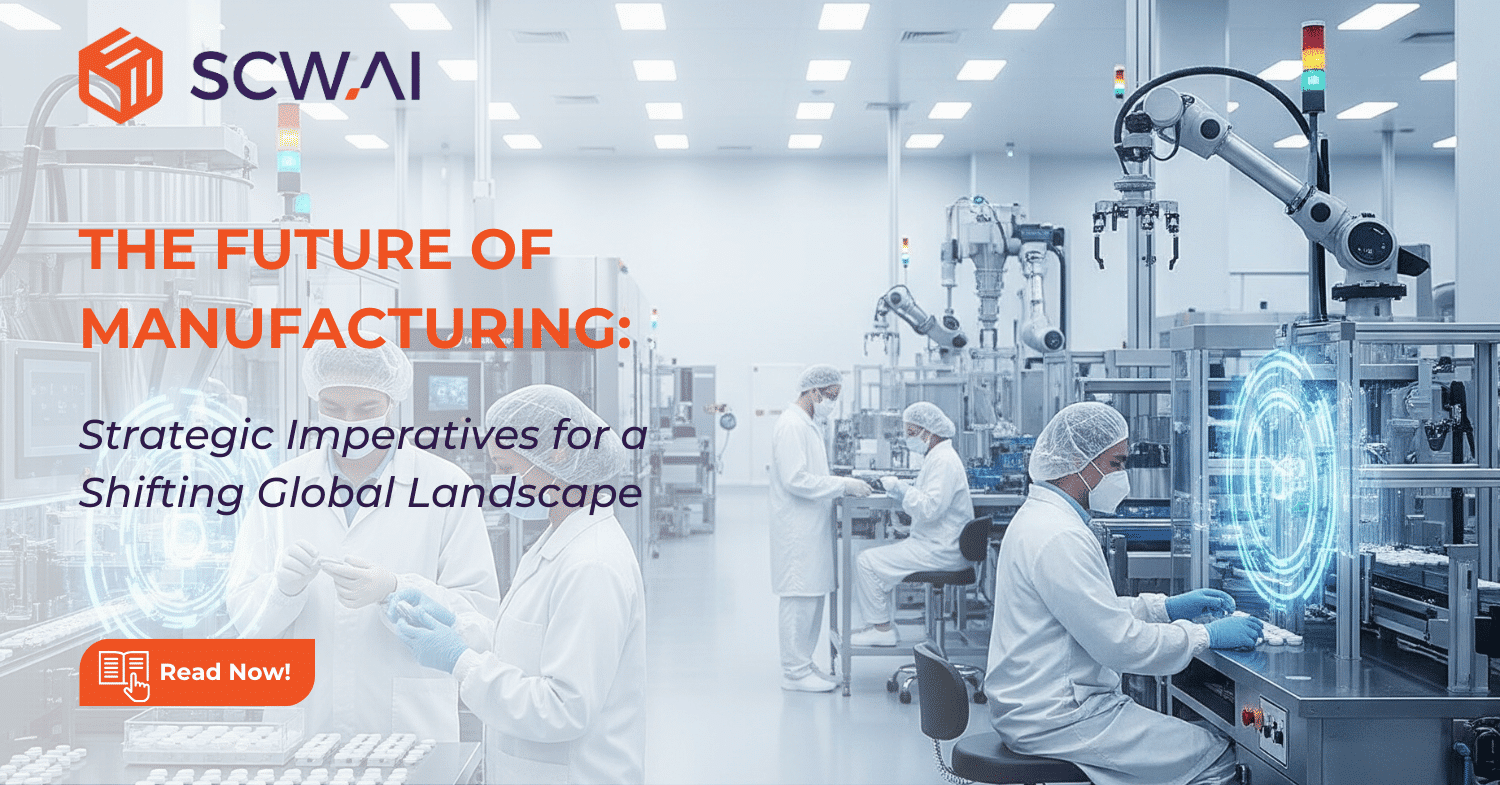 Image is the banner of SCW.AI's future of manufacturing article.