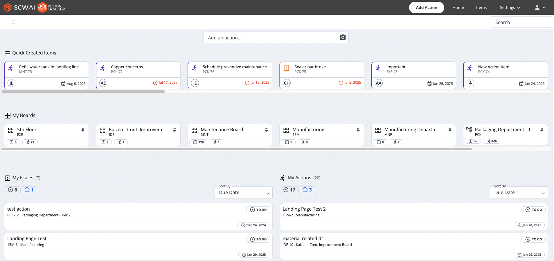 Image is a screenshot from Action Tracker.